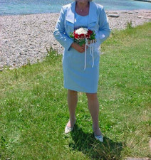 Etuikleid  mit Bolero (2teiler) hellblau