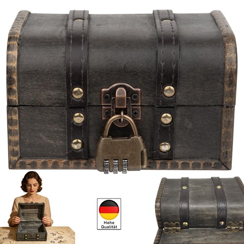 Vintage holz schatztruhe - holz,