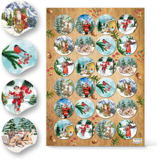 48 Weihnachtssticker nostalgie