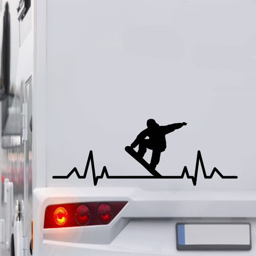 Snowboard herzschlag sticker - snowboard,