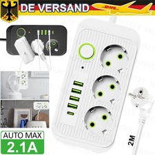 Steckdosenleiste 3-Fach 4 USB