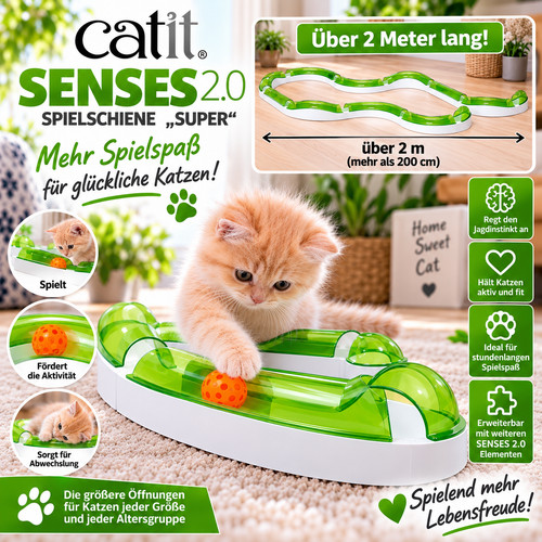 Katzen spielschiene super - spielschiene,