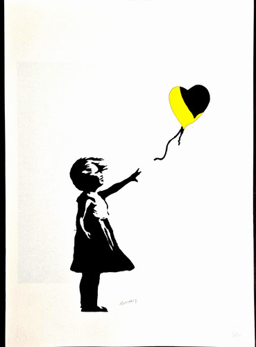 Lithographie banksy girl - banksy,