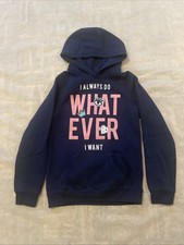 Pullover Hoodie Blau/rosa Gr. 146/152