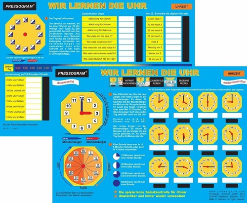 Zaubertafel wir lernen die uhr - lernen,