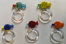 5 Serviettenringe aus buntem