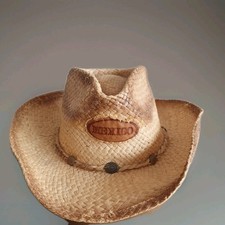 Original Mexiko Stroh Hut Damen Gr S/M Braun Neu