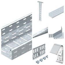 Kabelbahn Kabelrinne Kabelkanal Metallkanal Kabeltrasse verzinkt 3 Größen