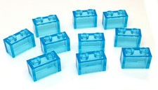 10 Stück LEGO Stein1X2 transparent-hellblau,3065, NEU