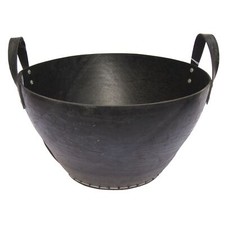 Metrox Holzkorb aus Gummi, Kaminholzkorb 2 Griffe, Hähe 34cm, Ã¸ oben 51cm, 9917