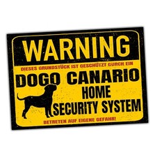 Dogo Canario Presa Dog Schild