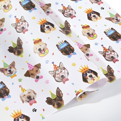 Hund geschenkpapier set 6 - set,