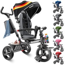 KIDIZ® Dreirad 5in1 Kinderdreirad Kinder Lenkstange Fahrrad Baby Kinderwagen