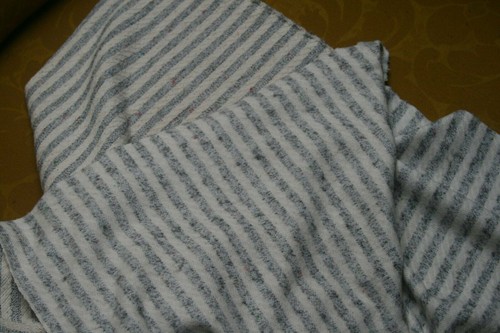 Stoff jersey wollweiß grau - stoff,