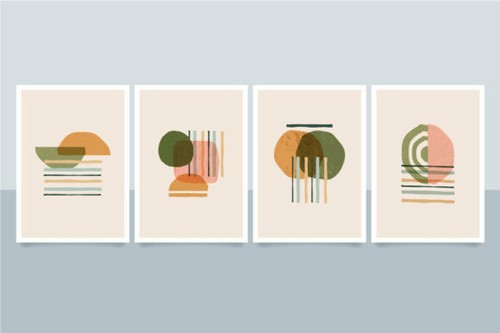 Set abstrakt bild poster - abstrakt,