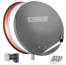 Schwaiger SAT-Anlage Komplett Set 2 Teilnehmer LMB F-Stecker Satz