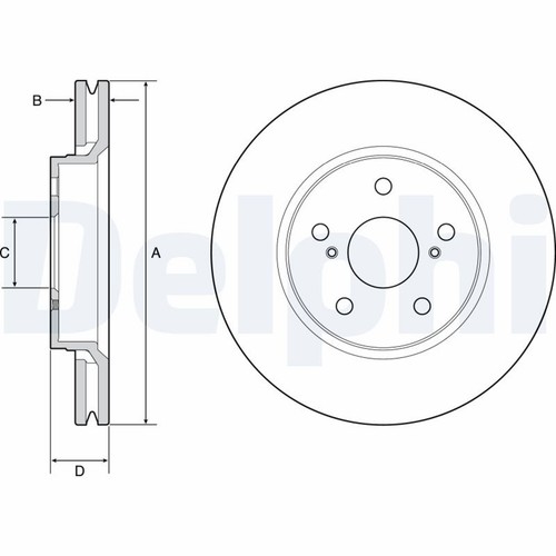 Delphi bremsscheibe bg4952c - 2x,