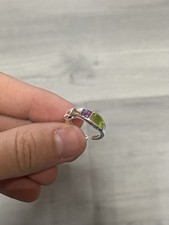 Y2k Gems Ring 925 Sterling Silber Vintage Damen Herren