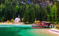 Wandbild: Braies Lake (Pragser
