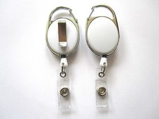 10 x Skipasshalter, Ausweishalter, Ausweisjojo, Skipassjojo, Yoyo, weiss