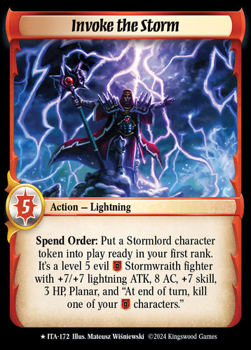 Invoke the storm into - storm,