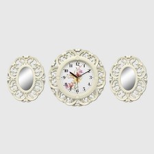 Wanduhr 3-teiliges Spiegel Set