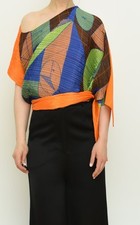 Tuch PLEATS PLEASE Tunika Top Schal Poncho geometric math Print | 150 x 73cm