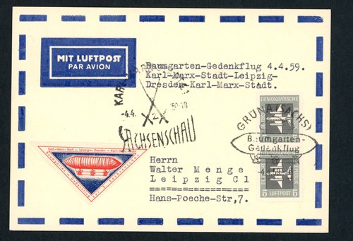 Beleg baumgarten gedenkflug - beleg,