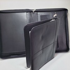 Konferenzmappe Schreibmappe Dokumentenmappe Mappe Dokumente Leder schwarz 