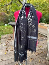 Damen Accessoires Stola/Schal Leigh & Luca 90 x 180 schwarz + gold