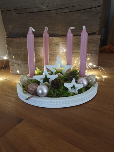 Adventskranz kerzenteller diy - adventskranz,