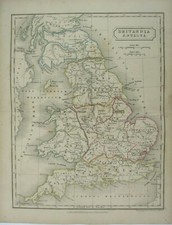 Antike Karte von England und