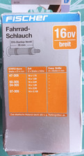 FISCHER Fahrrad Schlauch Dunlop Ventil 16 Zoll Neu Unbenutzt