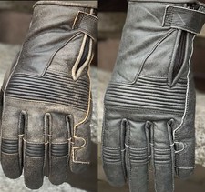 LEDER MOTORRADHANDSCHUHE BIKER MOTORRAD HANDSCHUHE-ECHTES RINDSLEDER- ANTIKLEDER