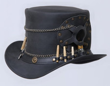 Lederhut Punk Band Zylinderhut