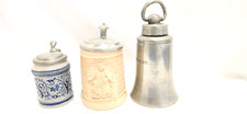 3 Bierkrüge Regensburg Modelkrug ½ Liter um 1900 Zinnflasche Schraubverschluss