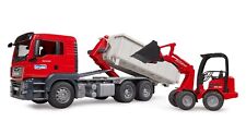 Bruder Spielzeug 03767 MAN LKW Abrollcontainer Schäffer Hoflader Bagger Radlader