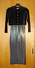 Abendkleid + Jacke Samt schwarz/Silber 36 Ball,- Hochzeit-Abi Karin Stevens