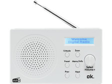 OK. ORD 101 BT-WT-1 Tragbares Digitalradio, FM, DAB+, DAB, , Weiß