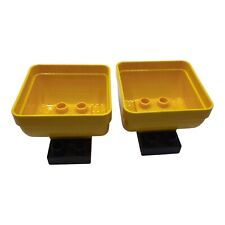 Lego® Duplo "2x Kipplore mit Halterungen" Eisenbahn LKW Schütte kippbar Anhänger