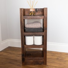 Badezimmerbodenregal aus Holz