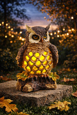 Solarleuchte Eule sitzend LED