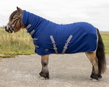 Fleecedecke Abschwitzdecke mit Halsteil für Falabella Minishetty Shetty Gr.65-95