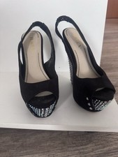 High Hells Sandalette Keilabsatz 35 Strass Glitzer