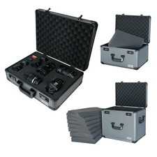 HMF Fotokoffer Waffenkoffer mit Rasterschaumstoff Transportkoffer Zahlenschloss