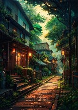 Japan alte Straße Natur