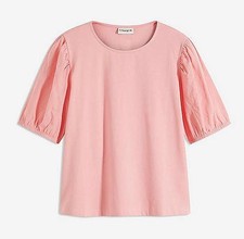 Shirt mit Ballonärmeln Gr. 44/46 Softrosa Damenshirt Bluse Oberteil Neu