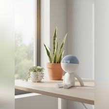 Männchen Roboter Echo Dot 4 und 5 (Alexa) Halterung Figur sitzendes Männchen