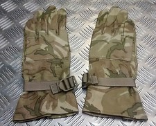 Original British Military MTP Multi Camo Leather Combat Gloves - All Size - Used