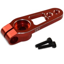 CNC Alu Servo Servohorn Servohebel Futaba Align Savöx 25T rot